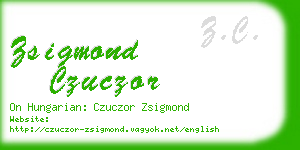 zsigmond czuczor business card